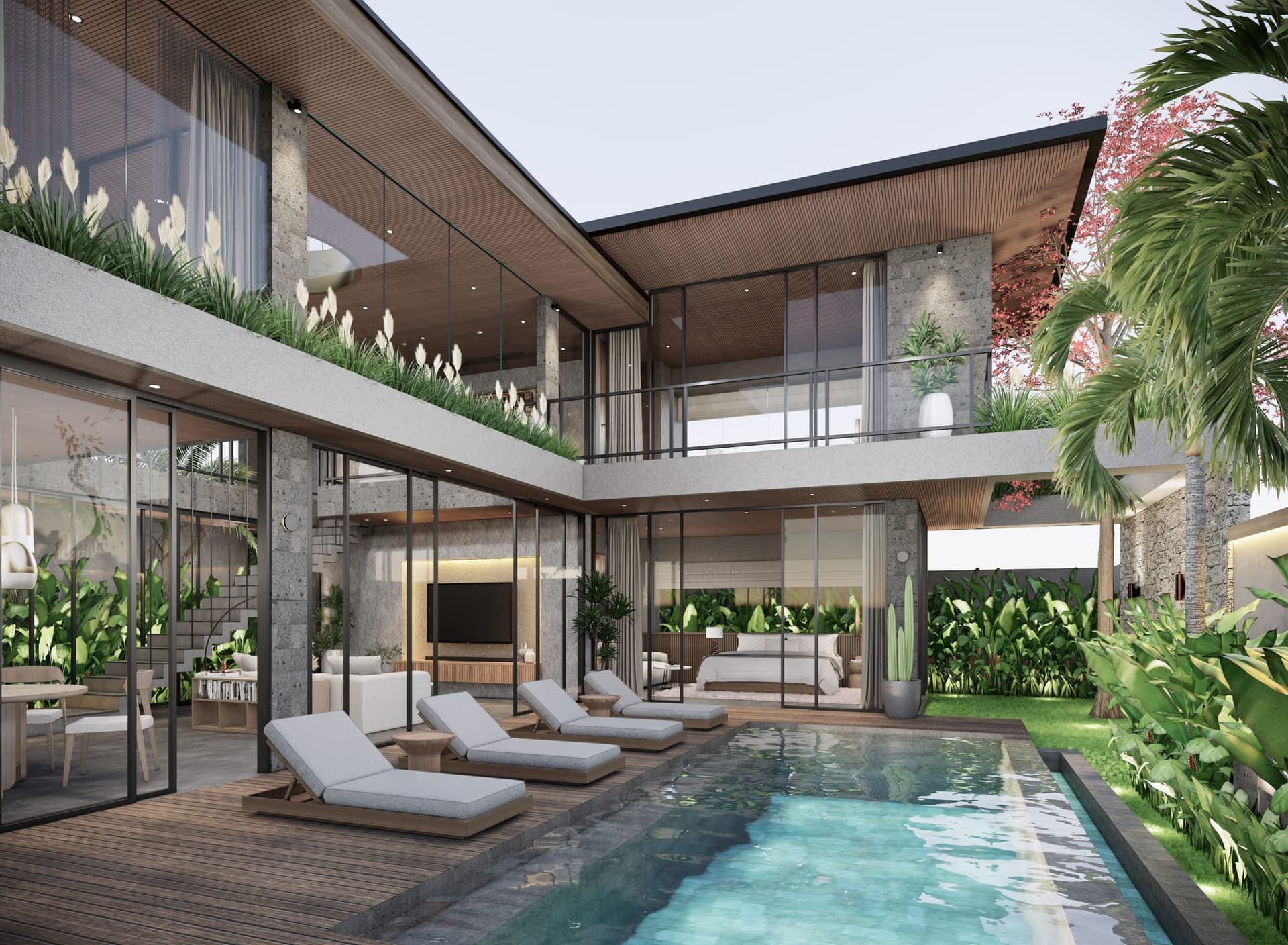 Villa 4 (3 chambres), phase 1 — rendu Tranquility Bali