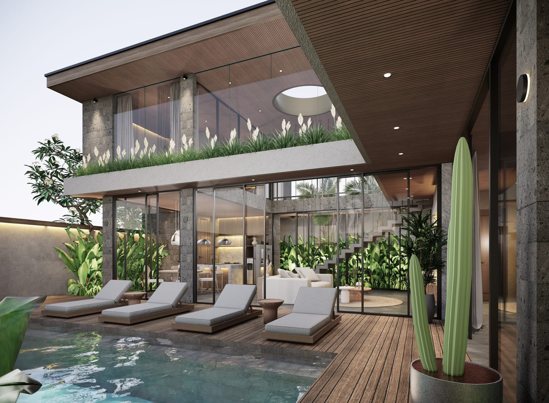 Villa 4 (3 chambres), phase 1 — rendu Tranquility Bali